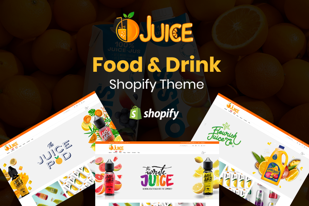 Juice Food Drink Shopify Theme, a Shopify Template by ThemeTidy Shopify Agency