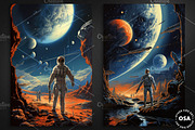 Retro space movie poster set, a Background Graphic by Other Side Art (Thumbnail 4 of 5)