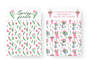 Pink tulips watercolor set. Flowers, an Illustration by SabinaWatercolorArt (Thumbnail 8 of 14)