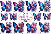 Butterfly Flowers Sublimation PNG, an Illustration by RobertsArt (Thumbnail 1 of 7)
