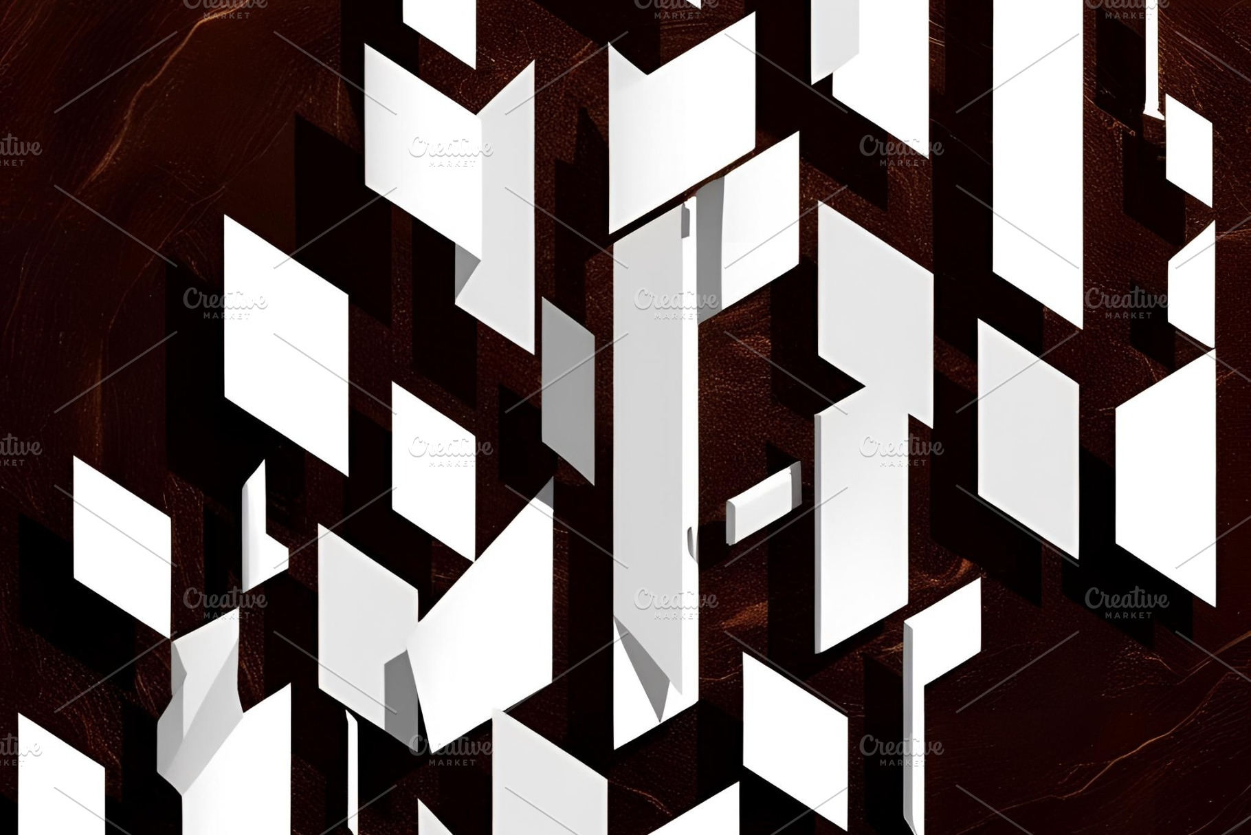 Red and white geometric abstract, an Abstract Photo by ComfortQ