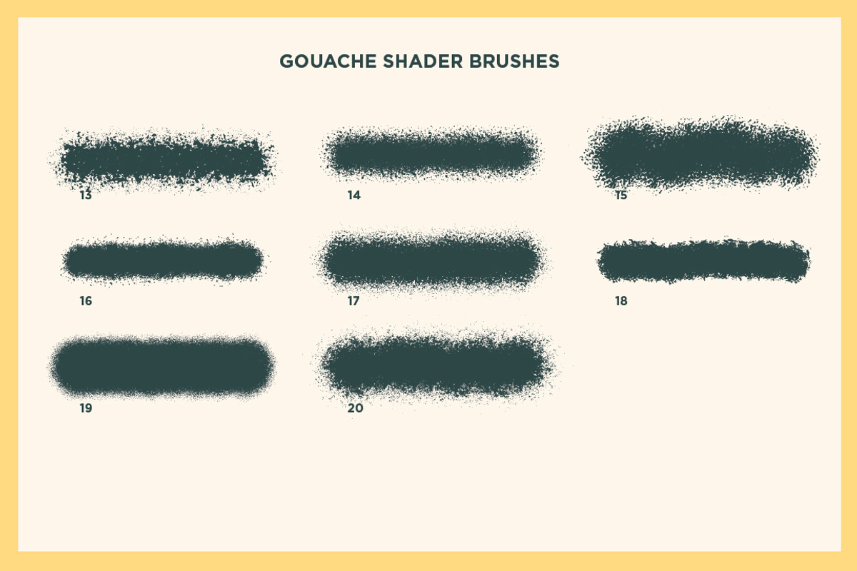 Gouache Shader Brushes | Illustrator, a Brush Add-On by RetroSupply Co. (Photo 13 of 14)