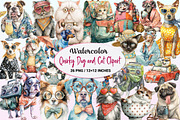 Quirky Dog and Cat Clipart, a Graphic by CitraGraphics (Thumbnail 1 of 4)