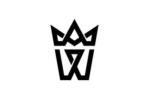 W Initial with Crown Logo Template, a Branding & Logo Template by Buqancreative