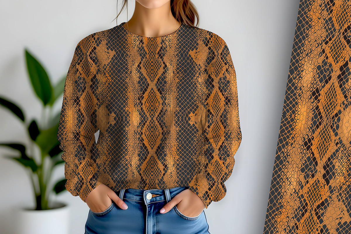 Brown Snake Skin Seamless Repeat, a Pattern Graphic by Sharon Schwalbe (Photo 2 of 7)