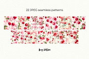 Cherry Coquette Seamless Patterns, a Pattern Graphic by Anna Design Studio (Thumbnail 3 of 6)