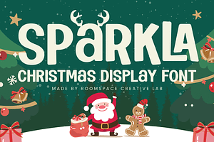 Sparkla – A Fun & Festive Christmas, a Sans Serif Font by roomspace creative lab