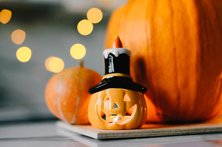 Kitchen decoration for halloween featuring halloween, happiness, and holiday
