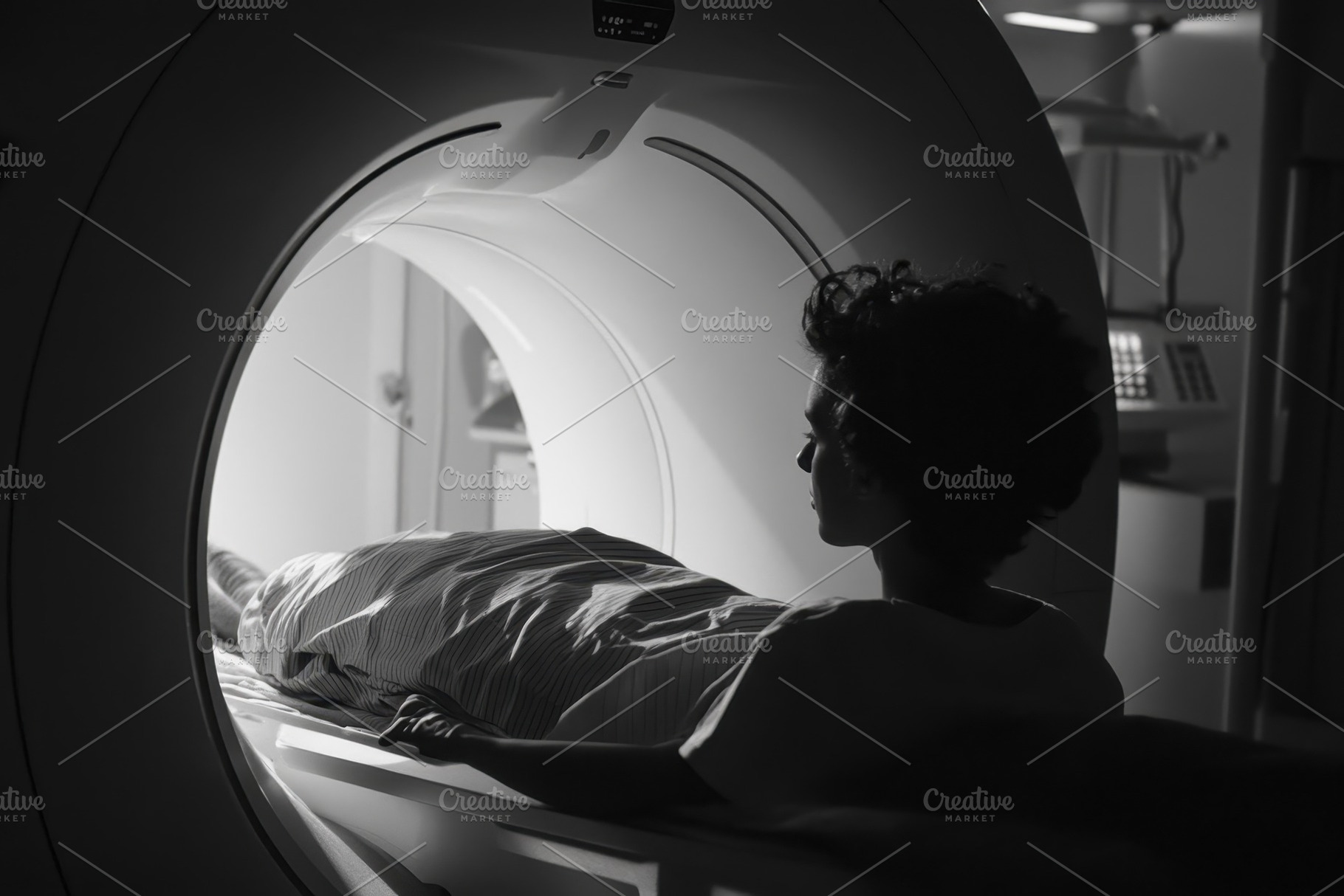MRI machine in a radiology dept, a Photo by Pavel_design