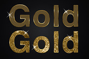 18 Gold Photoshop Styles Mini Bundle preview 2