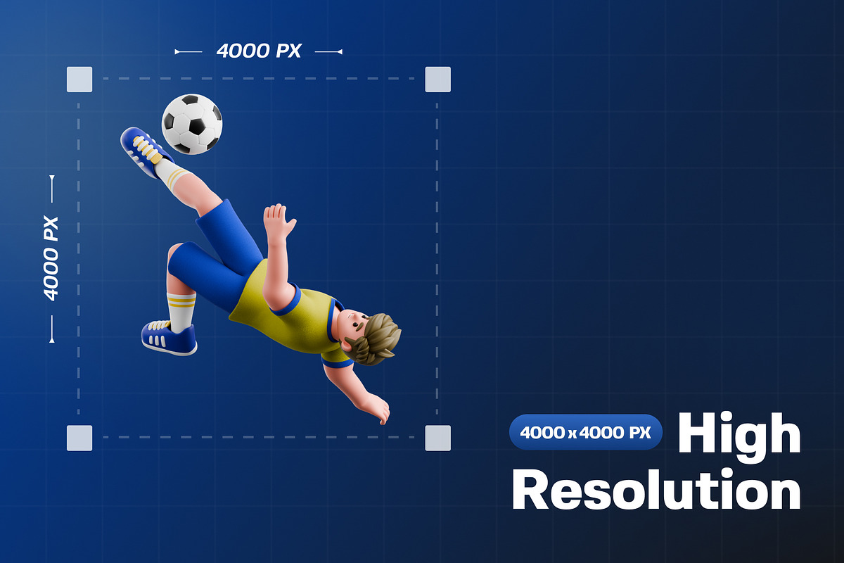 Football Player 3D Character Pack, a Characters & Person 3D Model by Haps Space (Photo 2 of 4)
