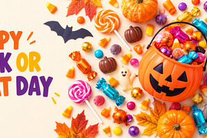 Happy Trick or Treat Day lettering b