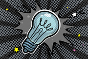 Light bulb in pop art style, an Education Illustration by VectorStory (Thumbnail 3 of 3)
