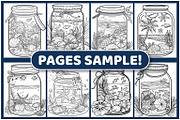 200 Beach in jar Coloring Pages, a Seasonal Illustration by BrightMart (Thumbnail 3 of 3)