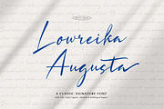 Lowreika Augusta | Classic Signature, a Script Font by gracetype_studio (Thumbnail 1 of 12)