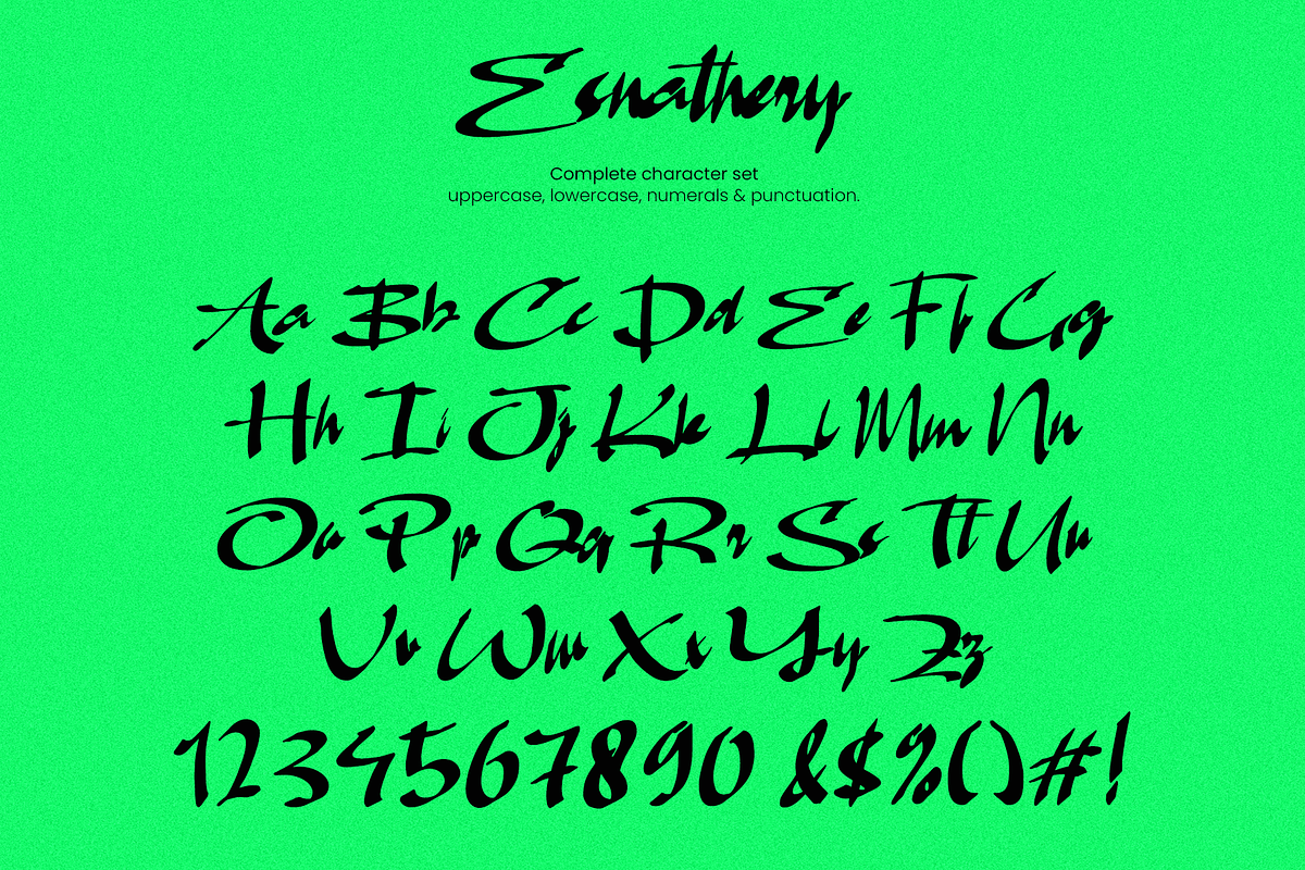 Esnathery - Raw Dynamic Brush Font, a Handwritten Font by Inviline.co (Photo 3 of 10)