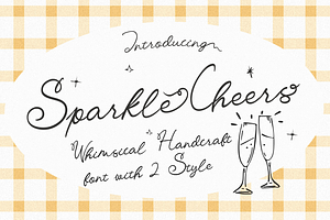 Sparkle Cheers | Whimsical Font, a Script Font by Jolicia Type