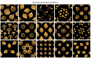 GOLD NATURE on black, a Pattern Graphic by xgart (Thumbnail 2 of 6)