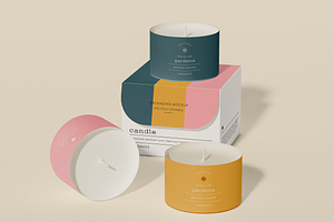 Candles and Box Mockup, an Advertising Mockup by Hubzway