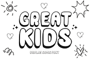 Great Kids - Cute Display Font, a Font by KiddoGlyphs Studio (Thumbnail 2 of 3)