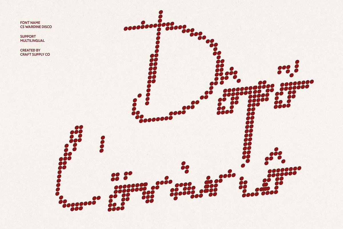 CS Wardine Disco, a Script Font by Craft Supply Co. (Photo 7 of 8)