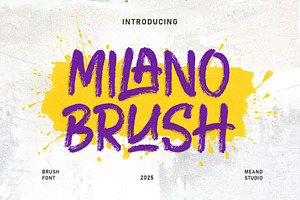 MILANO BRUSH Handwritten Brush Font, a Handwritten Font by MEANDSTUDIO