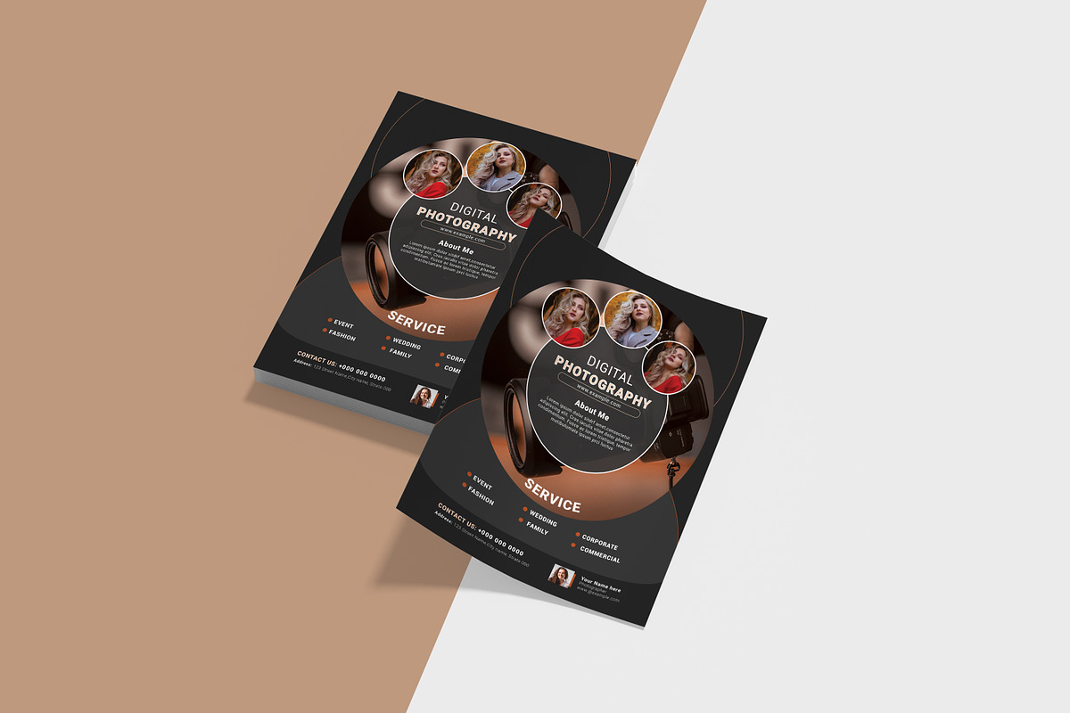 Photography Flyer Template, a Flyer Template by crazyOWL (Photo 3 of 4)