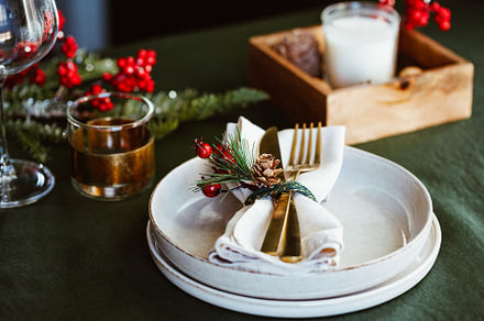 Festive table setting, a Holiday Photo by Edalin's Store