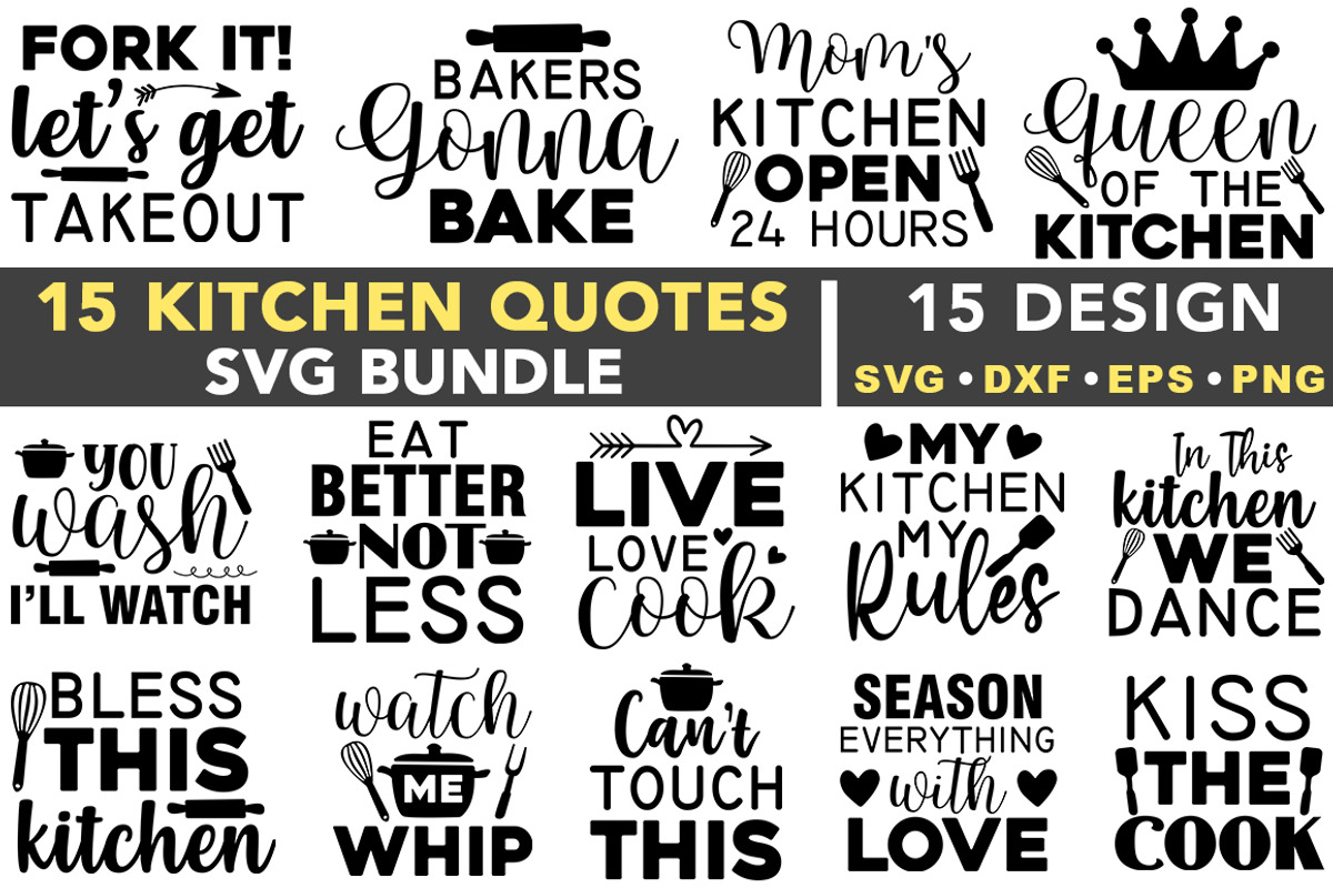 Kitchen SVG Bundle, a Work Illustration by Designvipe