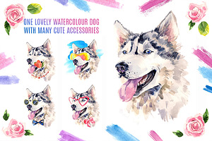 Cute Watercolor Dog