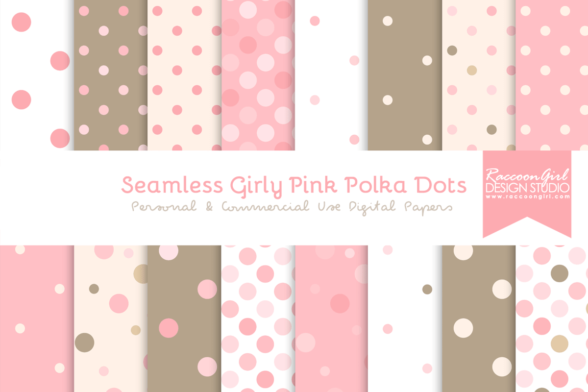 Seamless Girly Pink Polka Dots