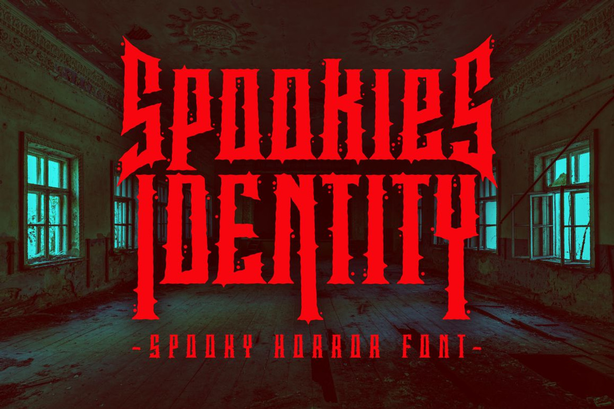 Spookies Identity - Horror Font, a Blackletter Font by PutraCetol Studio (Photo 1 of 11)
