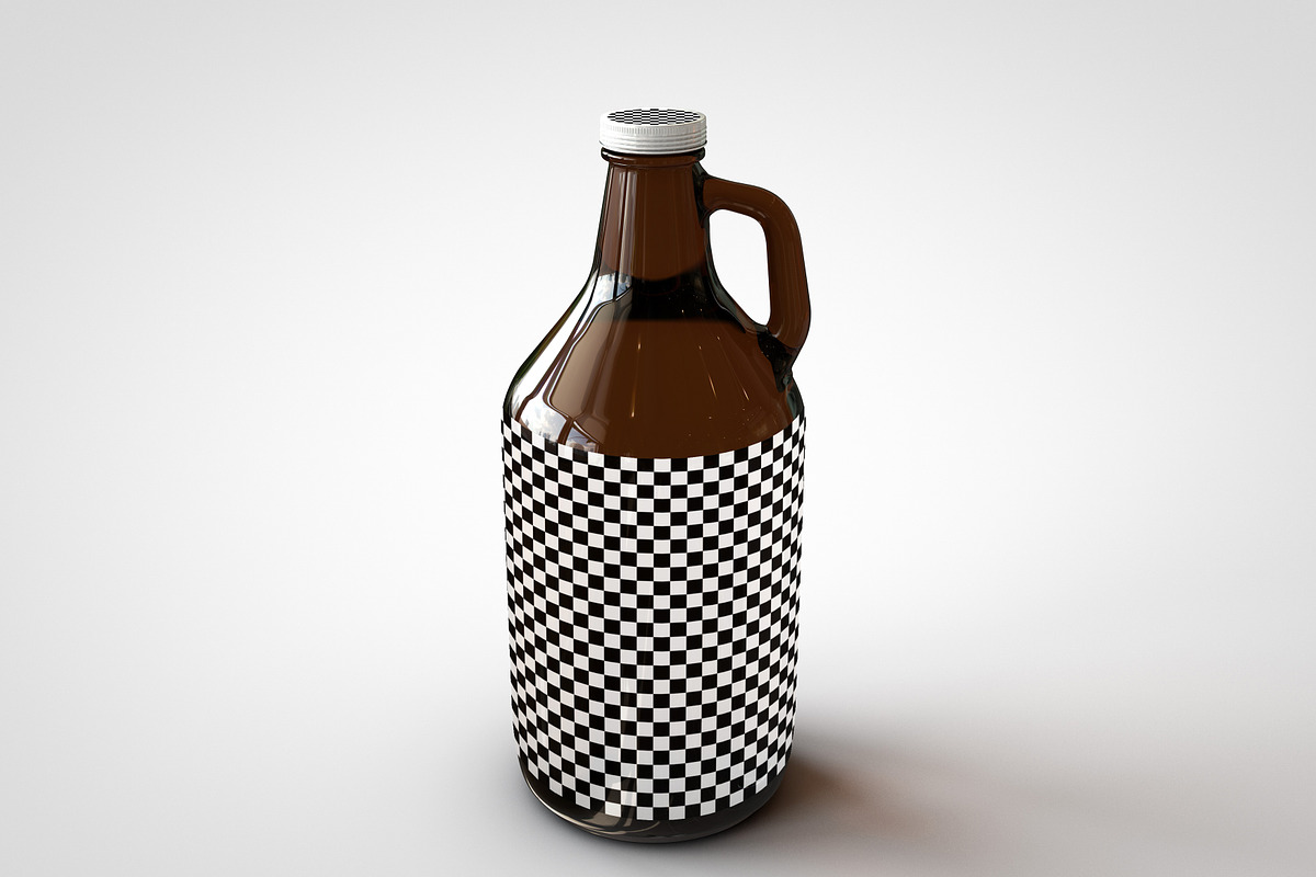 Growler Beer Bottle Mock-Up, a Household Mockup by TSOBG (Photo 7 of 33)