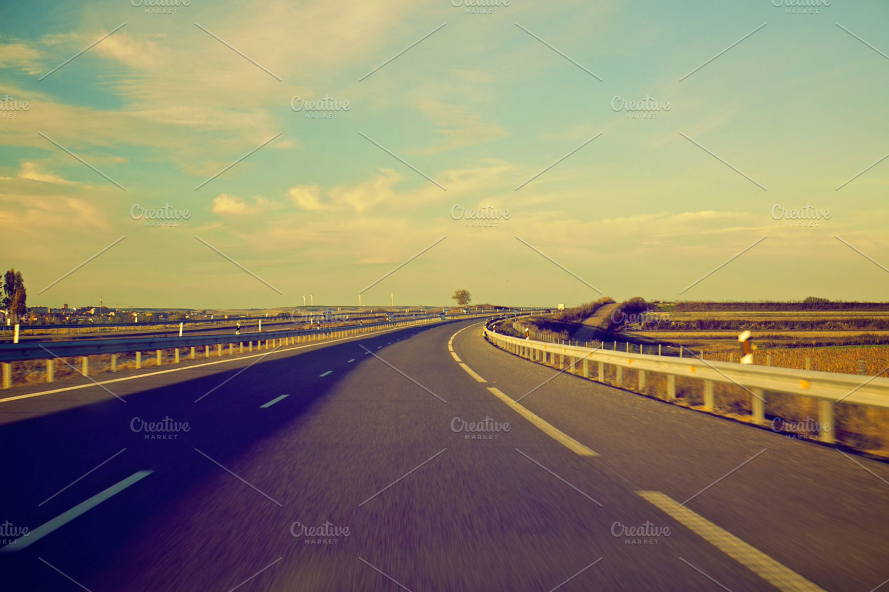 Long Road Containing Road Path And Lines