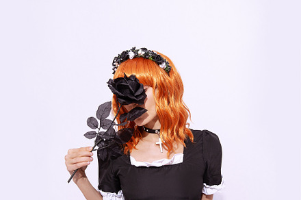 Sensual Lady in gothic melancholy style. Trend accessories choke, a Person Photo by Jenya Porechenskaya