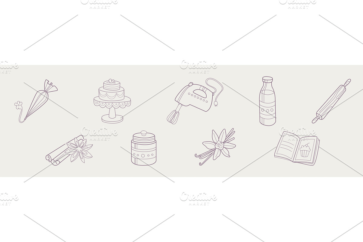 Baking and Bakery Equipment and, an Object Illustration by TopVectors