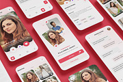 Date, Relations, Tinder App UI Kit, an App Template by nagaredesignstudio (Thumbnail 1 of 2)