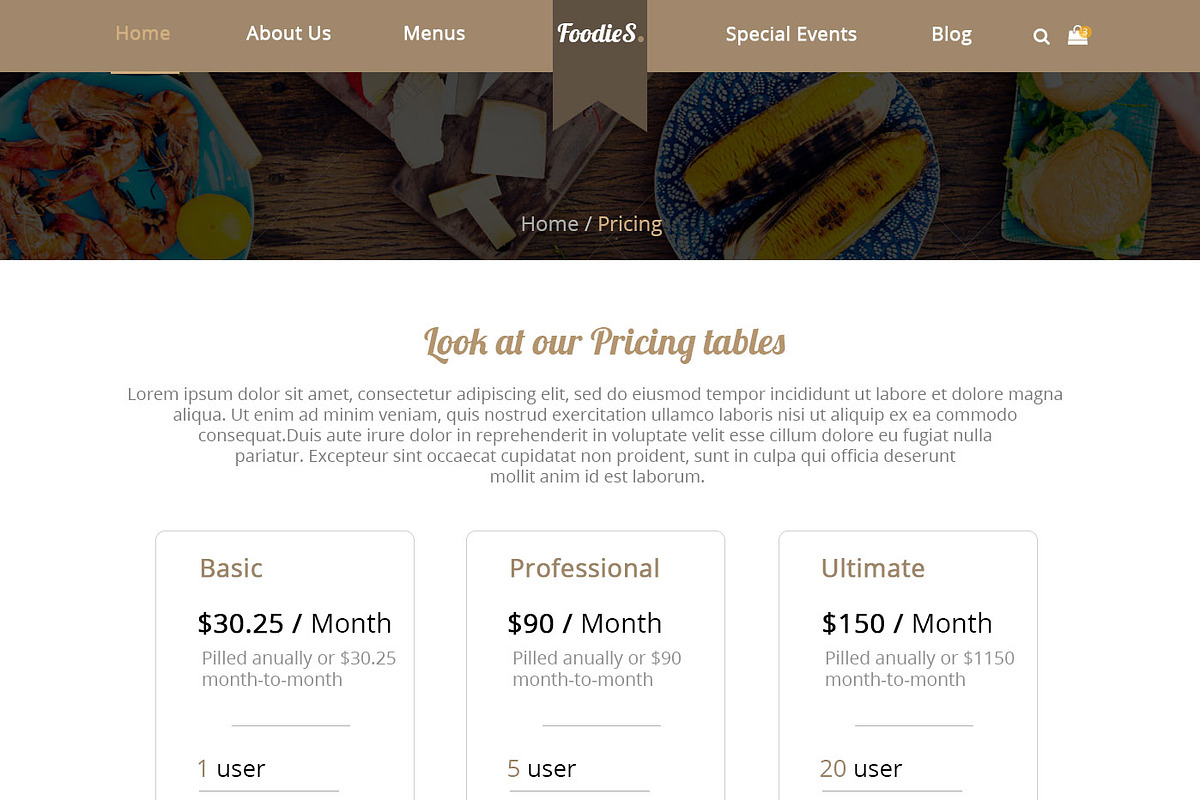 Foodies-Food&Restaurant PSD Template, a Websites & App Template by temRam (Photo 22 of 33)