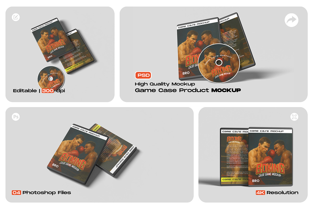 Game Case Product Mockup, a Packaging Mockup by My Code Std (Photo 1 of 6)