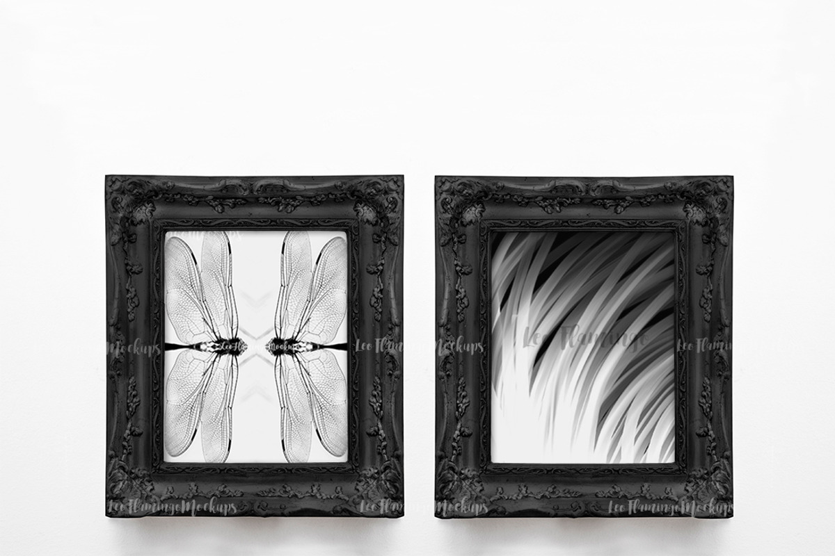 Set of two black frame mockups, a Print Template by Leo Flo Mockups (Photo 2 of 3)
