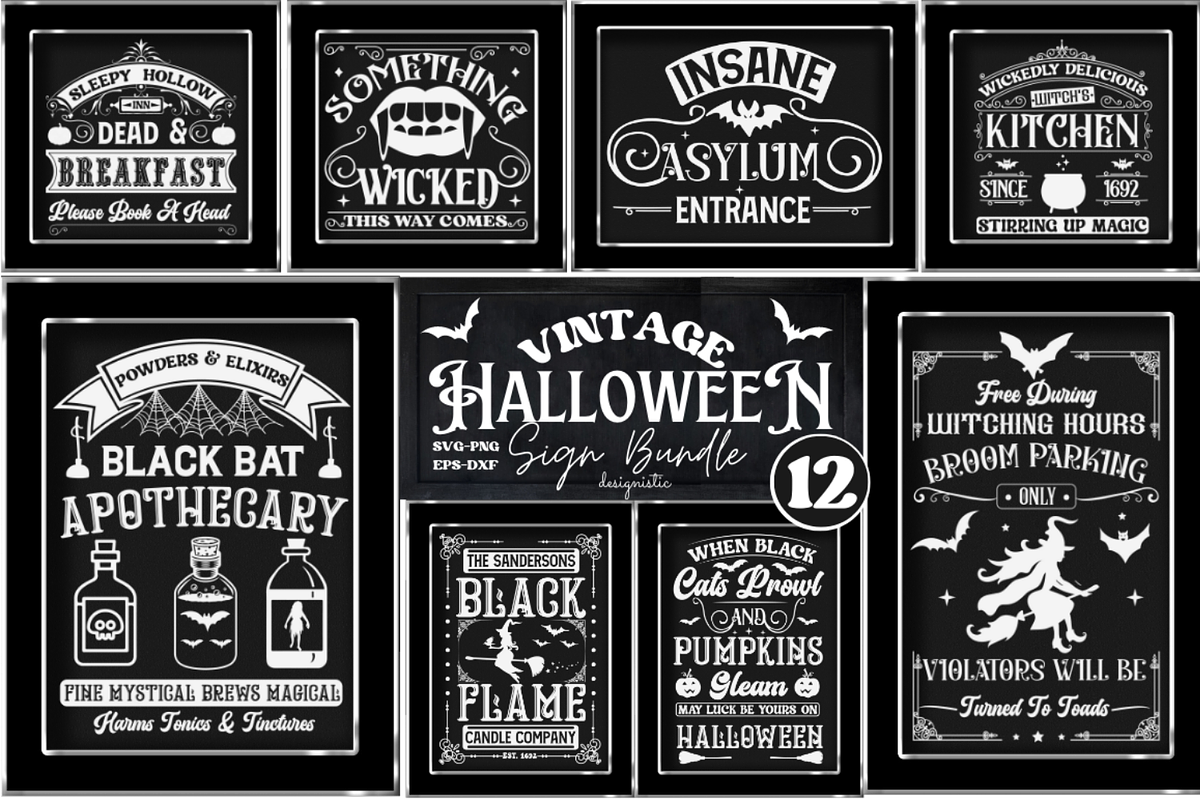 Farmhouse Halloween Sign SVG Bundle, an Object Graphic by Design's Dark (Photo 7 of 9)