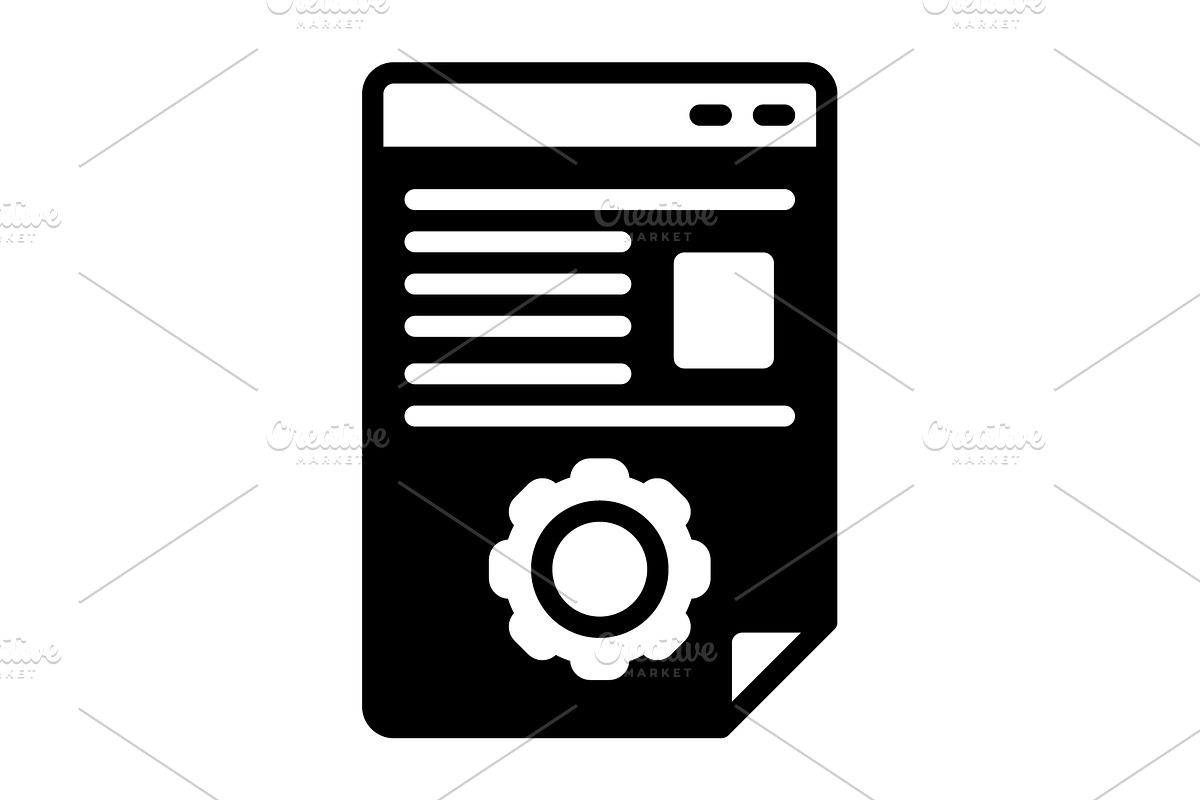 Script writing solid icon, a Solid Icon by Creative priyanka