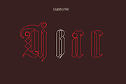 Durers Woodcut blackletter gothic, a Blackletter Font by kaer_shop (Thumbnail 12 of 12)