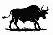 Standing Bull Silhouette Pack, an Illustration by jahid234 (Thumbnail 2 of 9)