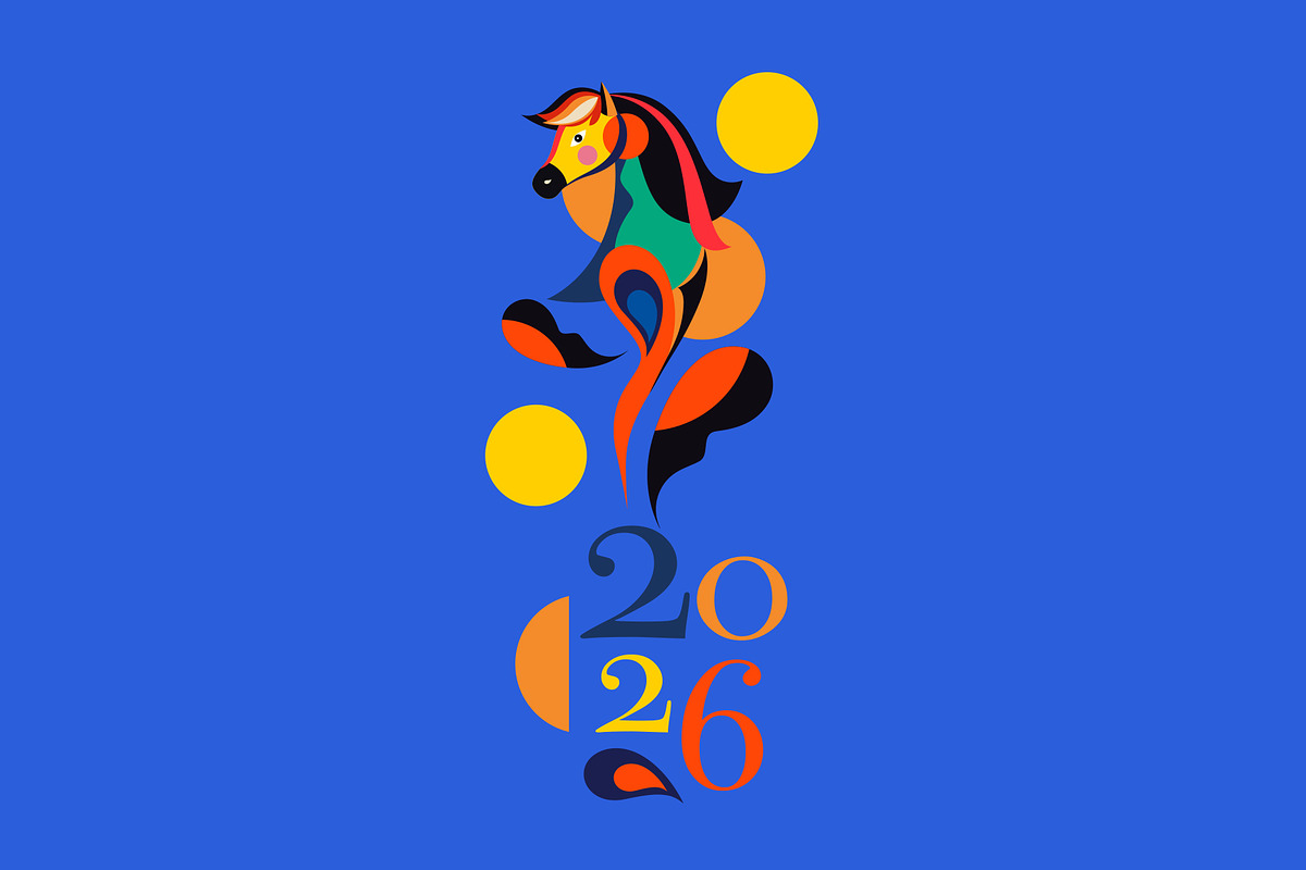 2026 Year of the horse., an Animal Illustration by MoleskoStudio (Photo 10 of 13)