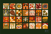 Autumn Blocks Fall Elements Clipart, a Seasonal Illustration by Olia (Thumbnail 5 of 28)