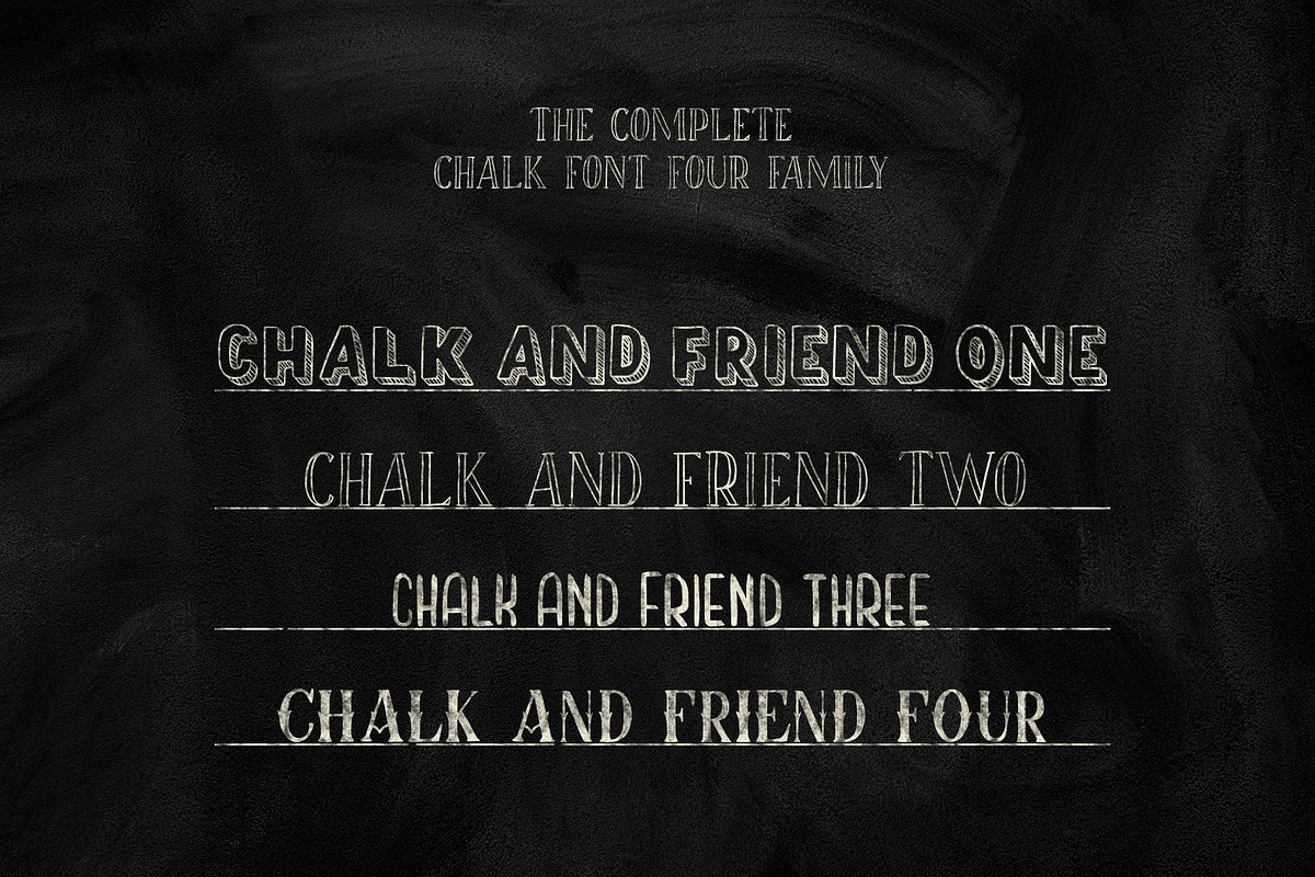 Chalk and Friend, a Font by alit design (Photo 5 of 18)