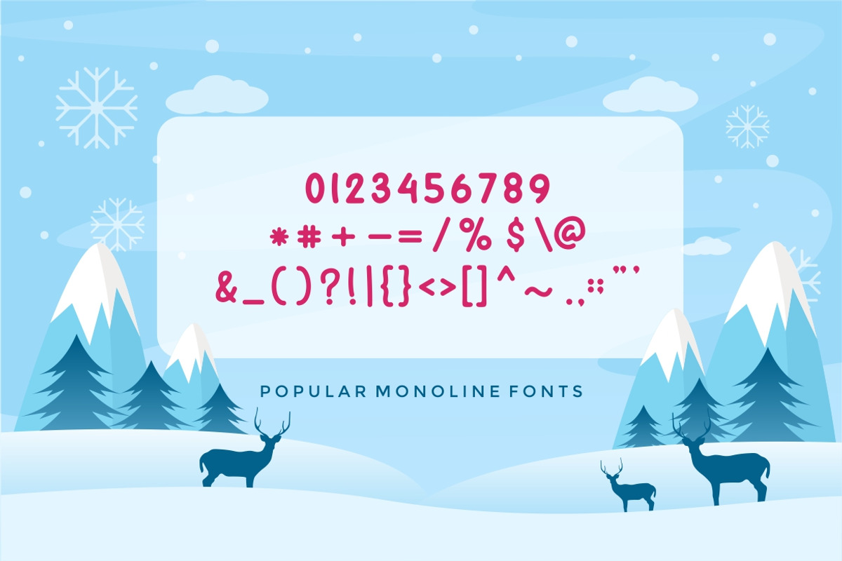 Cuddly Frost Modern Monoline Font, a Handwritten Font by alanwarstd (Photo 5 of 6)