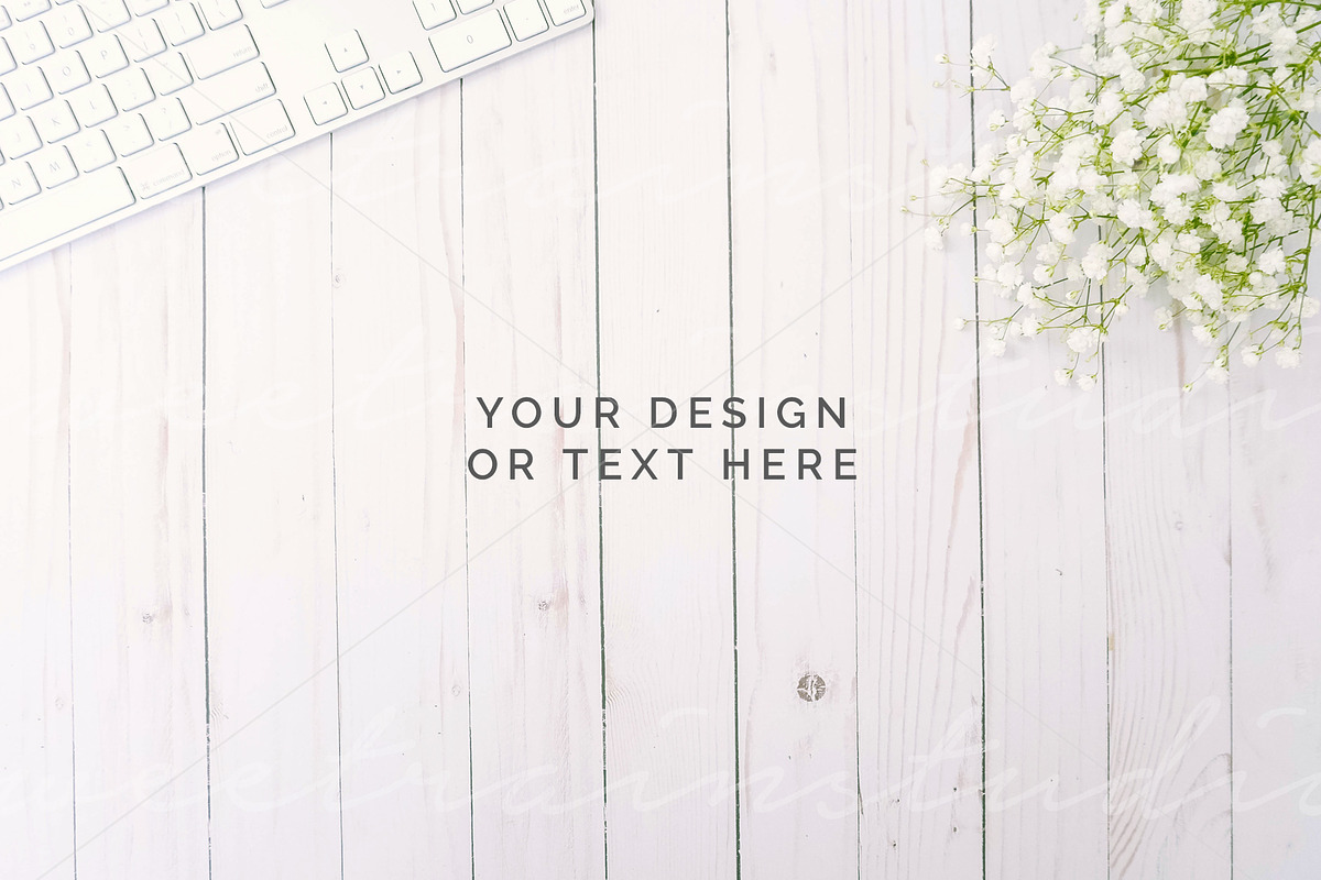 Stock Photo | Floral Desk Mockup, an Arts & Entertainment Photo by Sweet Rain Studios (Photo 1 of 4)
