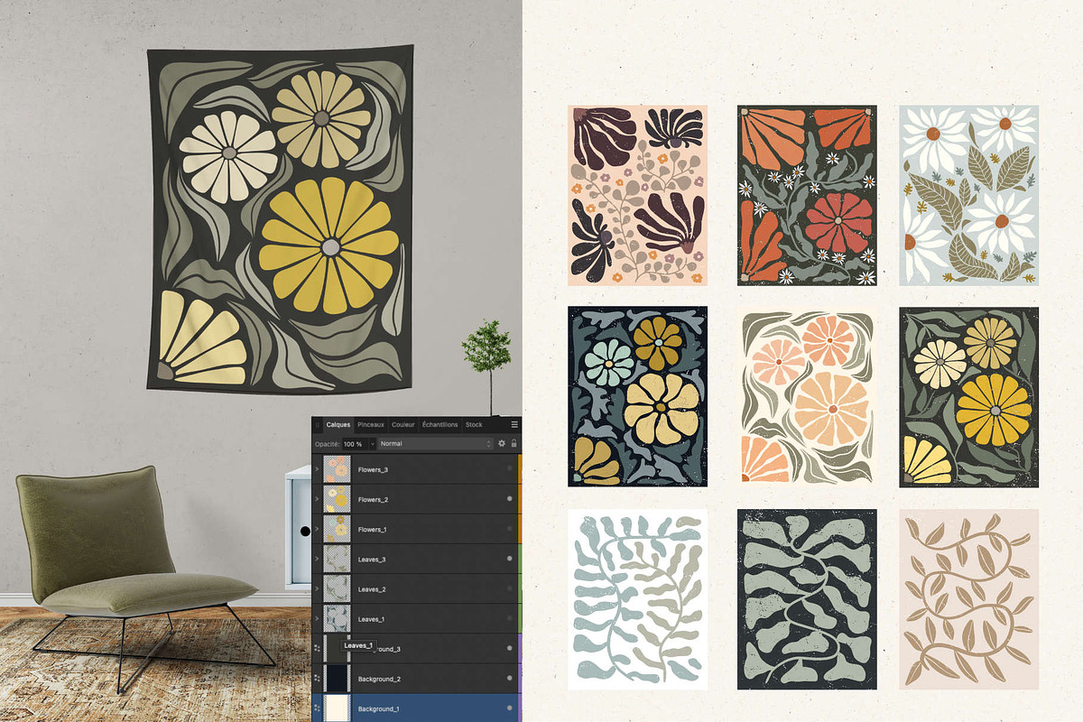 Groovy botanical collection, a Decorative Illustration by marie dricot (Photo 4 of 16)